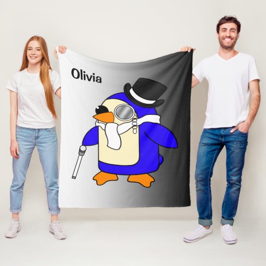 Niedlicher Pinguin aus Cartoon Fleecedecke (Beispiel)