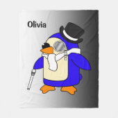 Niedlicher Pinguin aus Cartoon Fleecedecke (Vorderseite)