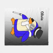 Niedlicher Pinguin aus Cartoon Fleecedecke (Vorderseite (Horizontal))
