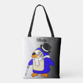 Niedlicher Pinguin aus Cartoon Tasche (Rückseite)