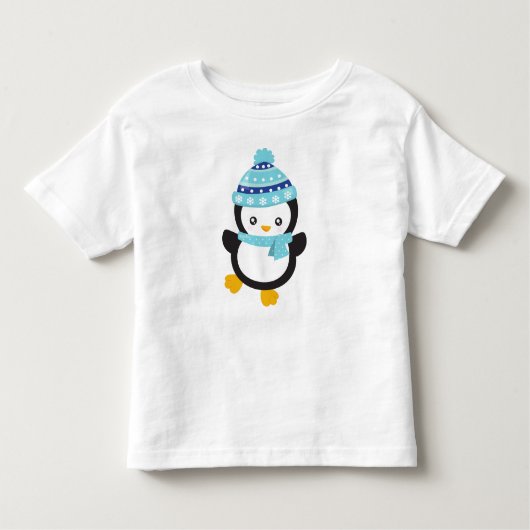 Niedlicher Pinguin, Baby Pinguin, Pinguin mit Karp Kleinkind T-shirt (Vorderseite)