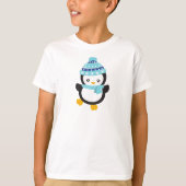 Niedlicher Pinguin, Baby Pinguin, Pinguin mit Karp T-Shirt (Vorderseite)