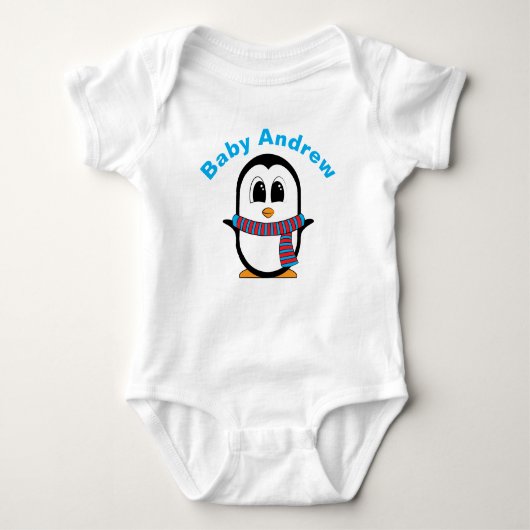 Niedlicher Pinguin Baby Strampler (Vorderseite)