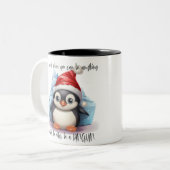 Niedlicher Pinguin/Be A Pinguin Zweifarbige Tasse (Vorderseite Links)
