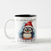 Niedlicher Pinguin/Be A Pinguin Zweifarbige Tasse (Links)