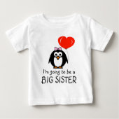 Niedlicher Pinguin Big Sister Babykleid für Geschw Baby T-shirt (Vorderseite)
