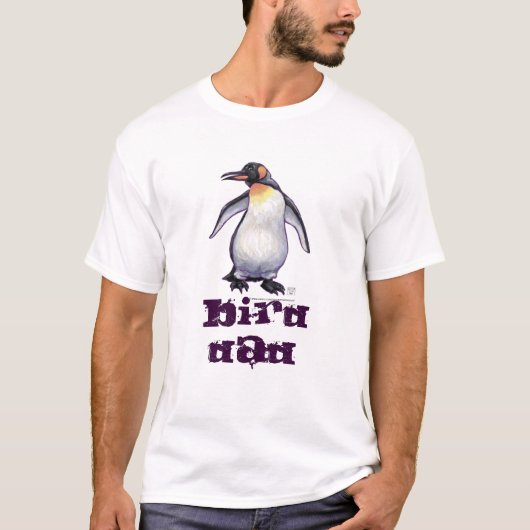 Niedlicher Pinguin-Bird-Vater T-Shirt (Vorderseite)
