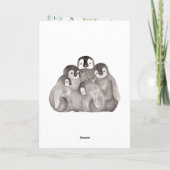 Niedlicher Pinguin Birthday Karte (Rückseite)