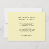 Niedlicher Pinguin Blue Heron Beach - neue Adresse Ankündigung (Rückseite)