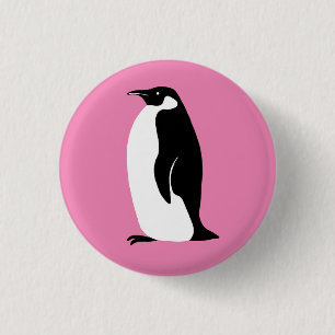 Niedlicher Pinguin Button