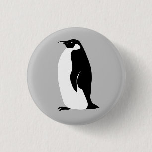 Niedlicher Pinguin Button