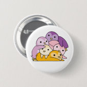 Niedlicher Pinguin-Button für die Trixflagge Button (Vorne & Hinten)