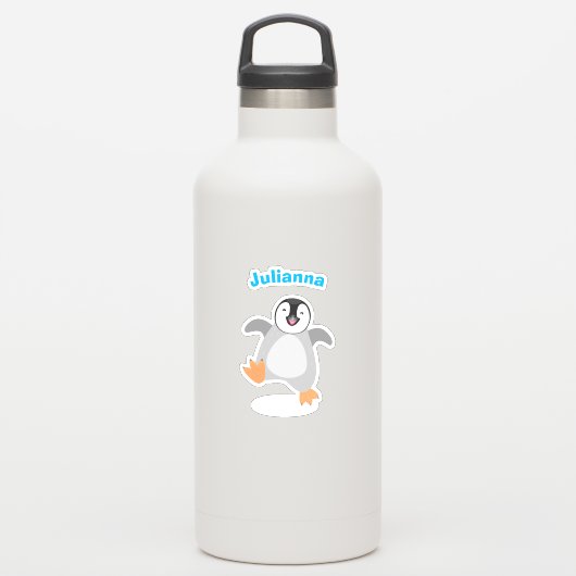 Niedlicher Pinguin-Cartoon Aufkleber (Wassserflasche)