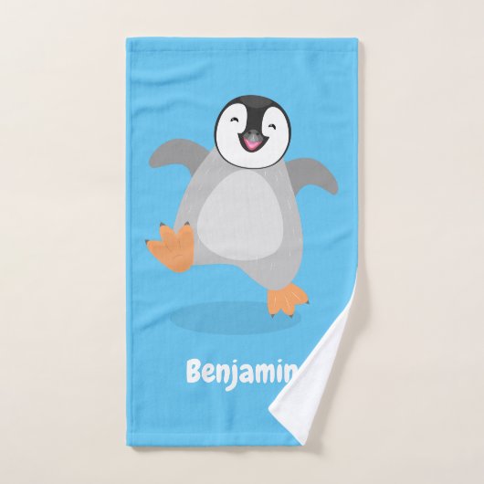 Niedlicher Pinguin-Cartoon Badhandtuch Set (Handtuch)