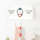Niedlicher Pinguin-Cartoon Banner (Insitu)