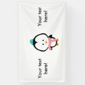 Niedlicher Pinguin-Cartoon Banner (Vertikal)