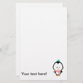 Niedlicher Pinguin-Cartoon Briefpapier (Vorne/Hinten)