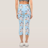 Niedlicher Pinguin-Cartoon Capri Leggings (Rückseite)