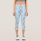 Niedlicher Pinguin-Cartoon Capri Leggings (Vorderseite)