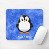 Niedlicher Pinguin Cartoon Custom Winter Blue Wate Mousepad (Mit Mouse)