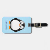 Niedlicher Pinguin-Cartoon Custom Winter Gepäckanhänger (Vorderseite horizontal)