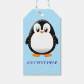 Niedlicher Pinguin-Cartoon Custom Winter Geschenkanhänger (Vorderseite)