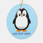 Niedlicher Pinguin-Cartoon Custom Winter Keramik Ornament (Links)