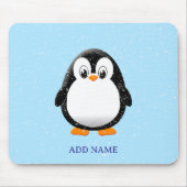 Niedlicher Pinguin-Cartoon Custom Winter Mousepad (Vorne)