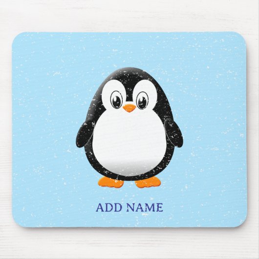 Niedlicher Pinguin-Cartoon Custom Winter Mousepad (Vorne)