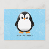 Niedlicher Pinguin-Cartoon Custom Winter Postkarte (Vorderseite)