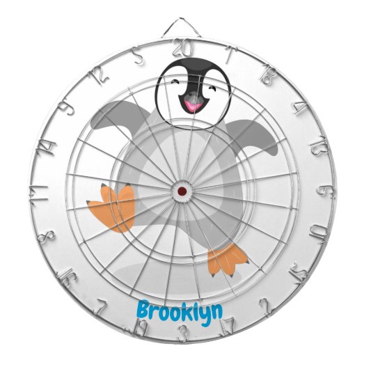 Niedlicher Pinguin-Cartoon Dartscheibe (vorne)