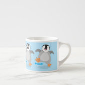 Niedlicher Pinguin-Cartoon Espressotasse (Rechts)