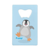 Niedlicher Pinguin-Cartoon Geldbeutel Flaschenöffner (Rückseite)