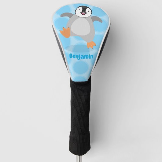 Niedlicher Pinguin-Cartoon Golf Headcover (Vorderseite)