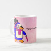 Niedlicher Pinguin-Cartoon Kaffeetasse (Vorderseite Links)