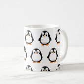 Niedlicher Pinguin-Cartoon Kaffeetasse (VorderseiteRechts)