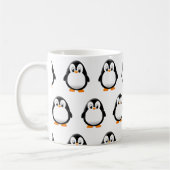 Niedlicher Pinguin-Cartoon Kaffeetasse (Links)