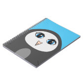 Niedlicher Pinguin-Cartoon Kinder Notizblock (Linke Seite)