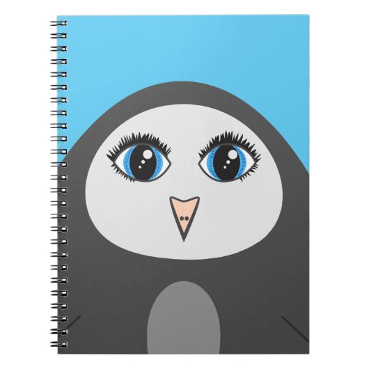 Niedlicher Pinguin-Cartoon Kinder Notizblock (Vorderseite)