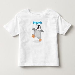 Niedlicher Pinguin-Cartoon Kleinkind T-shirt