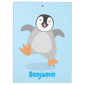 Niedlicher Pinguin-Cartoon Klemmbrett (Rückseite)
