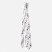 Niedlicher Pinguin-Cartoon Krawatte (Rückseite)