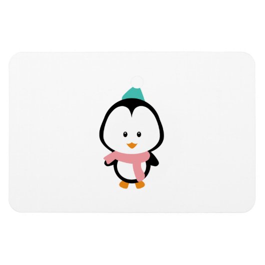 Niedlicher Pinguin-Cartoon Magnet (Horizontal)