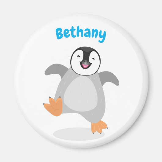 Niedlicher Pinguin-Cartoon Magnet (Vorne)