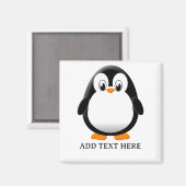 Niedlicher Pinguin-Cartoon Magnet (Vorderseite/Rückseite)
