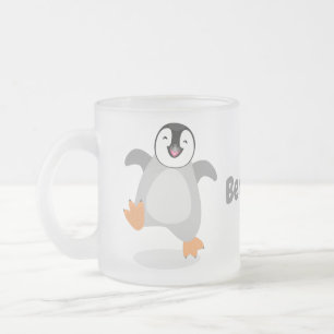 Niedlicher Pinguin-Cartoon Mattglastasse