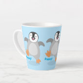 Niedlicher Pinguin-Cartoon Milchtasse (Linke Ecke)