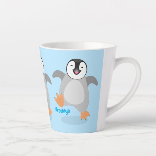 Niedlicher Pinguin-Cartoon Milchtasse (Rechts)