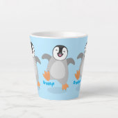 Niedlicher Pinguin-Cartoon Milchtasse (Vorderseite)