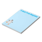 Niedlicher Pinguin-Cartoon Notizblock (Rotiert)